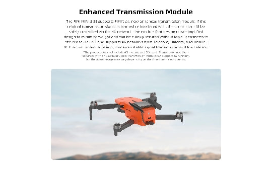 FIMI Mini 3 SE Drone, 250g Lightweight, 4K/30fps Video,  3-Axis Gimbal, 9km Range, Orange, 2 Inteligent Flight Battery