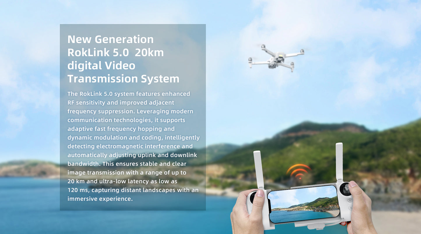 Drone FIMI X8T V640 - 4K Drone Lnfrared Thermal Imaging Lens 3-Camera gimbal system RokLink 5.0 20KM Transmission GPS - TX20 Remote Control