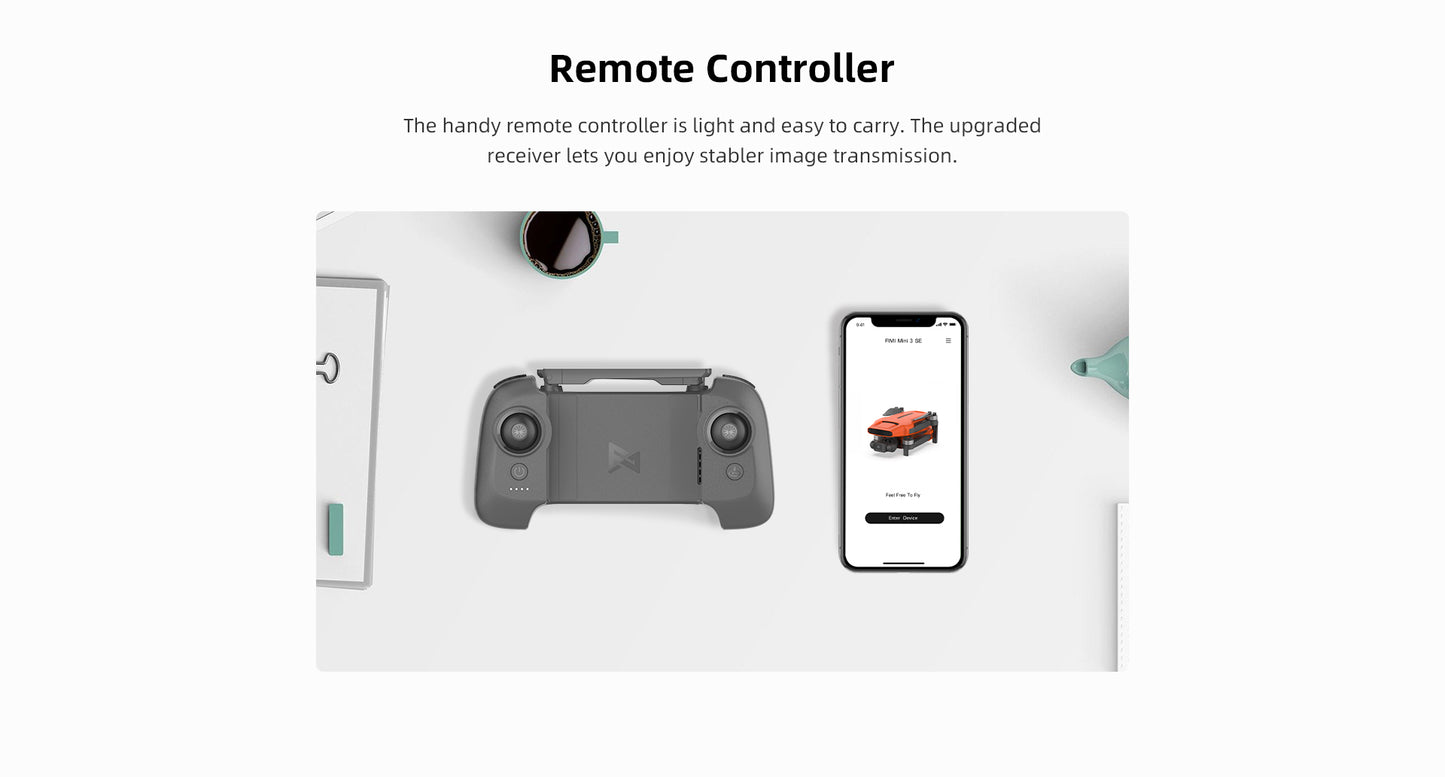 FIMI Mini 3 SE Drone, 250g Lightweight, 4K/30fps Video,  3-Axis Gimbal, 9km Range, Orange, 1 Inteligent Flight Battery