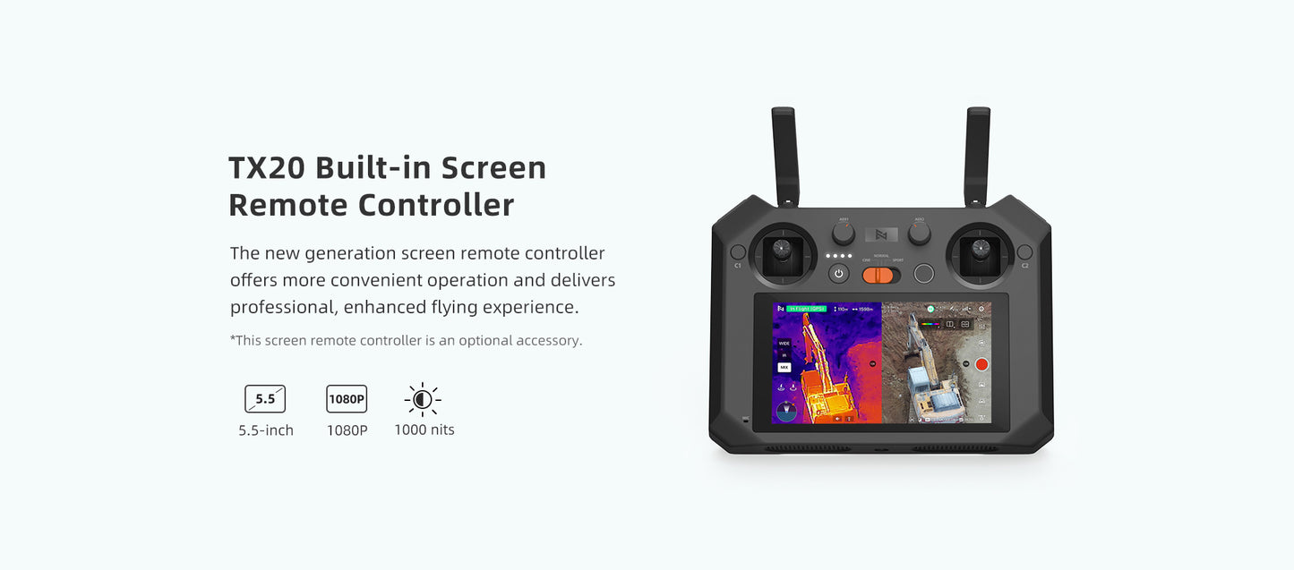 Drone FIMI X8T V640 - 4K Drone Lnfrared Thermal Imaging Lens 3-Camera gimbal system RokLink 5.0 20KM Transmission GPS - TX20 Remote Control