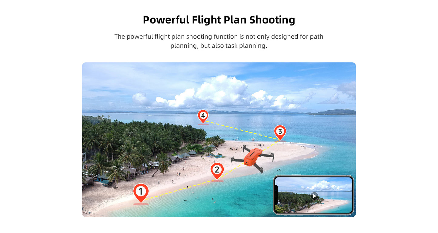 FIMI Mini 3 SE Drone, 250g Lightweight, 4K/30fps Video,  3-Axis Gimbal, 9km Range, Orange, 1 Inteligent Flight Battery