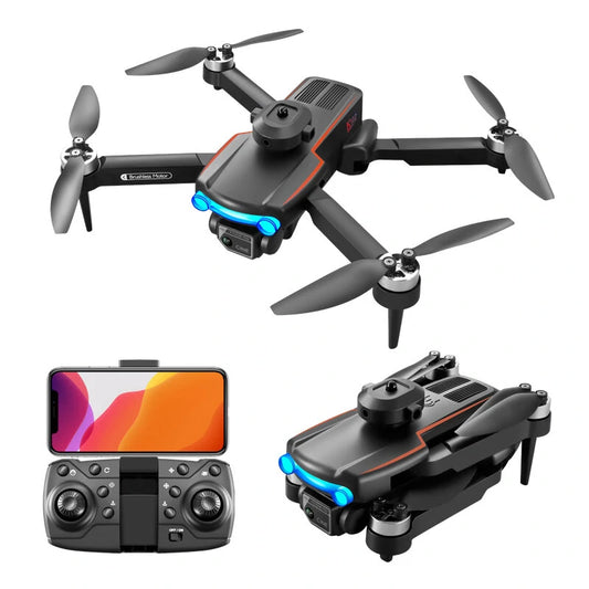 KDiRC K102 MAX WiFi FPV with Dual HD Camera 360° Obstacle Avoidance Optical Flow Positioning LED Brushless Foldable RC Drone Quadcopter RTF - Black Two Batteries