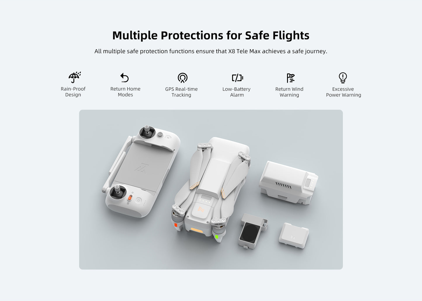 FIMI X8 TELE MAX Drone 4K Professional HDR 48MP 3-Axis Gimbal Camera Drone Professional GPS 20KM RC Quadcopter 2025 - 2* Intelligent Flight Plus Battery - Bag