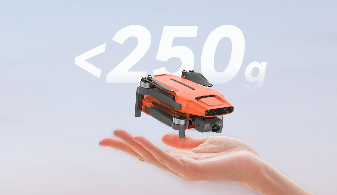 FIMI Mini 3 Drone, 250g Lightweight, 4K/30fps Video,  3-Axis Gimbal, 9km Range, Orange, night vision function, 1 Inteligent Flight Battery