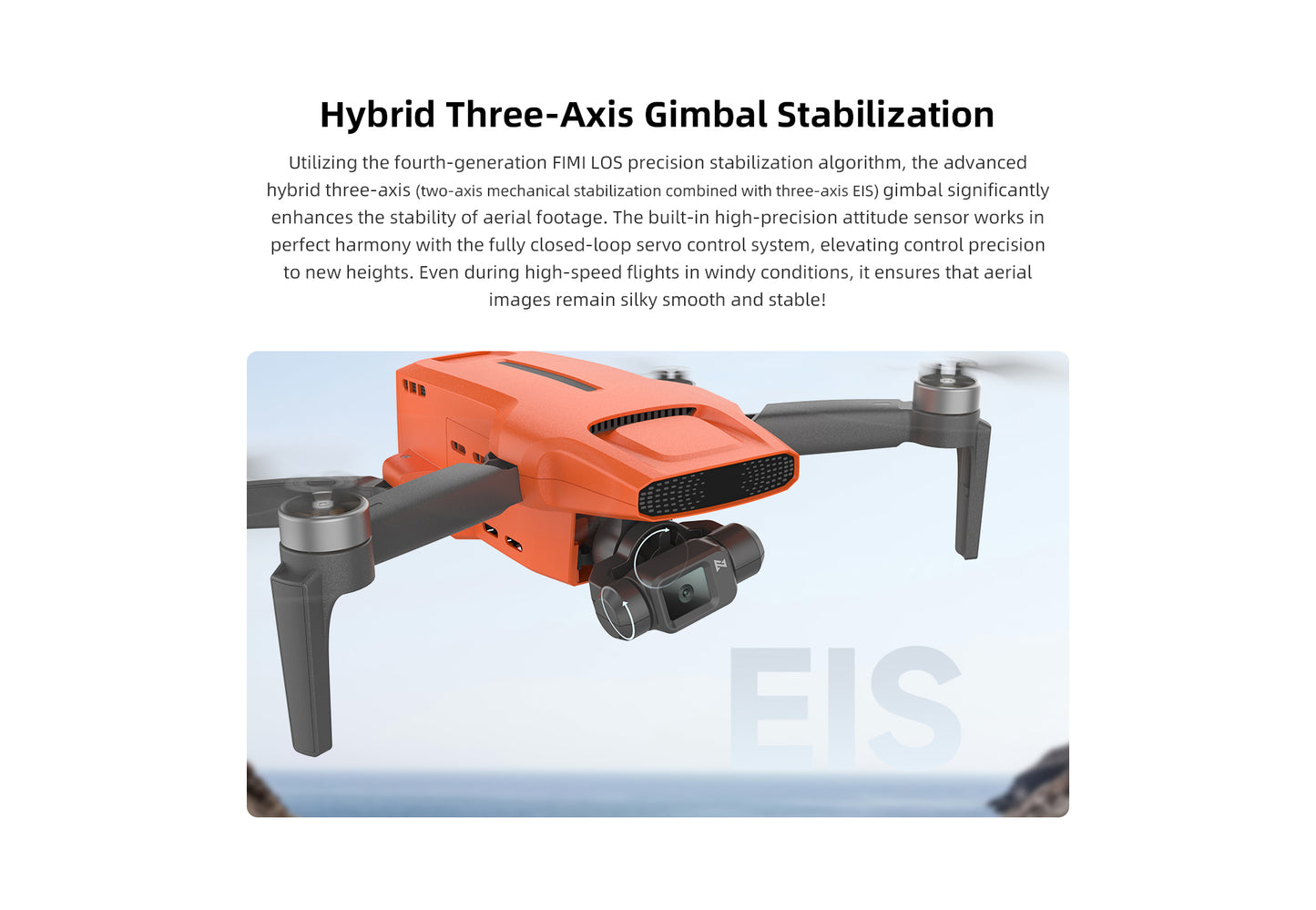 FIMI Mini 3 SE Drone, 250g Lightweight, 4K/30fps Video,  3-Axis Gimbal, 9km Range, Orange, 1 Inteligent Flight Battery