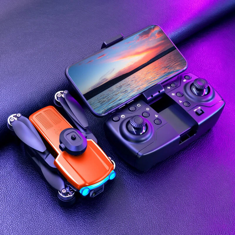 KDiRC K102 MAX WiFi FPV with Dual HD Camera 360° Obstacle Avoidance Optical Flow Positioning LED Brushless Foldable RC Drone Quadcopter RTF - Black Two Batteries