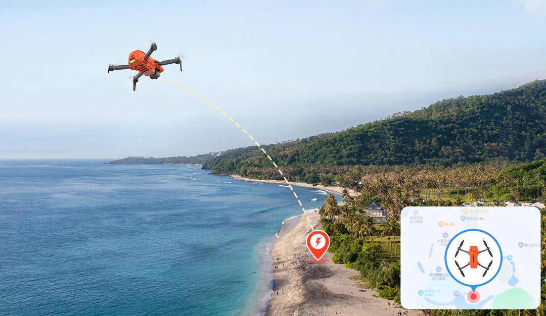 FIMI Mini 3 Drone, 250g Lightweight, 4K/30fps Video,  3-Axis Gimbal, 9km Range, Orange, night vision function, 1 Inteligent Flight Battery