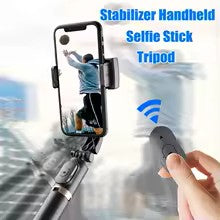 Roreta Gimbal Stabilizer Selfie Stick Foldable Wireless Tripod with Bluetooth Shutter Monopod