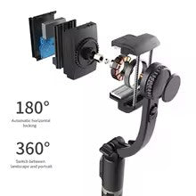 Roreta Gimbal Stabilizer Selfie Stick Foldable Wireless Tripod with Bluetooth Shutter Monopod