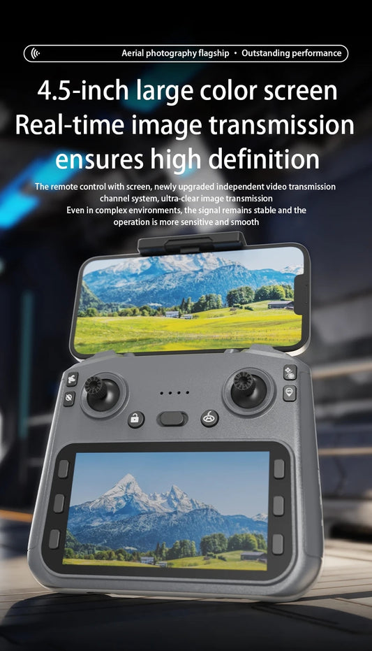 L600 PRO Max GPS Drone 8K Profesional HD Camera 3-axis gimbal Aerial Photography Obstacle Avoidance Upgrade Screen FPV Drone 5KM
