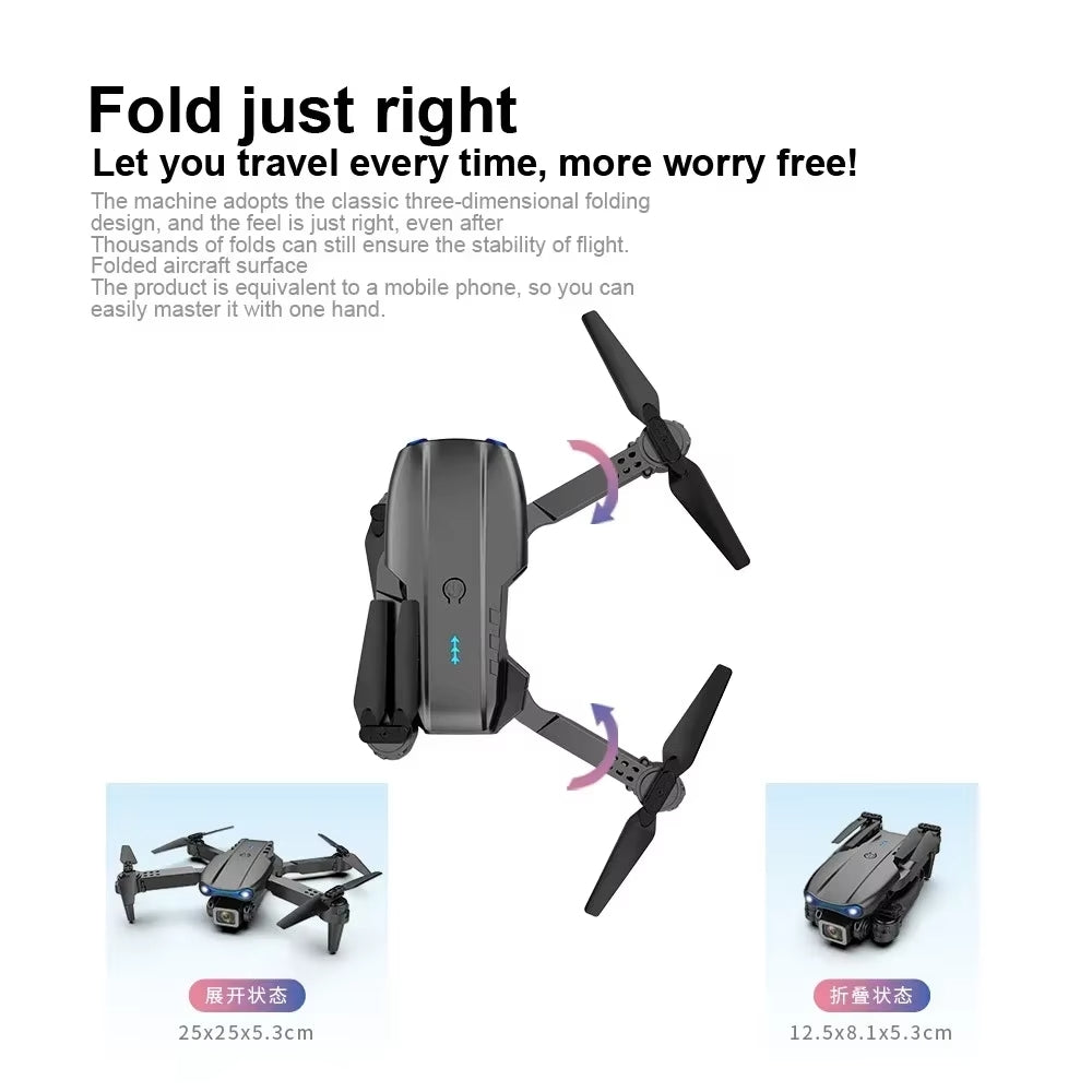 E99 Pro Drone Quadcopter Remote Control Handle Four Axis Aircraft HD 4K Photography UAV Altitude Fixation Helicopter Toys