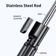Handheld 360 Degree Flexible Sports Camera Monopod Stand Mobile Phone Holder Mini Selfie Stick Tripod With Wireless Remote