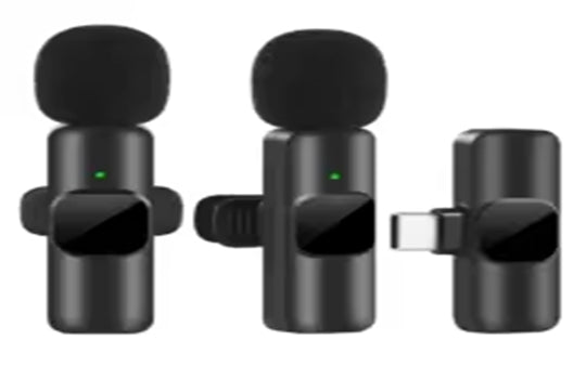 Wireless Lavalier Microphone Portable Audio Video Recording Mini Mic for iPhone Android Live Broadcast Gaming Phone Mic