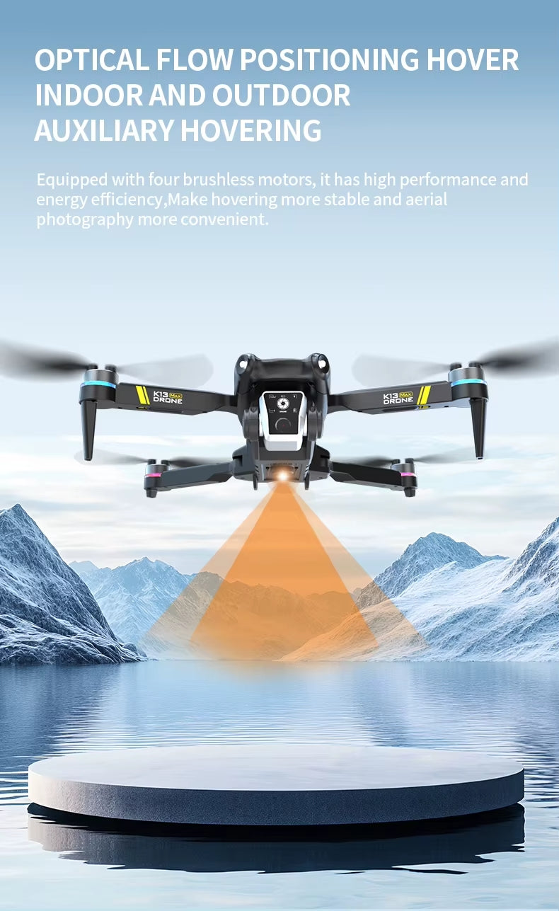 Professinal K13MAX RC Drone 8K HD Cameras WIFI FPV Height Hold Gesture Photography Foldable Quadcopter Screen Remote Control Toy