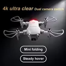 4DRC V9 Mini Drone with 4K HD Camera WiFi FPV RC Drones Air Pressure Altitude Hold Foldable Quadcopter Dron Gift Toys Gray