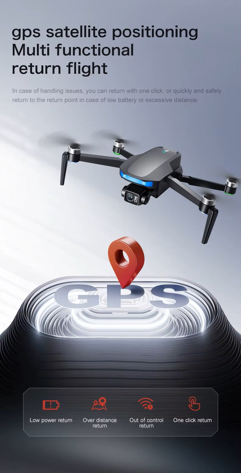 Drone SX1 MAX - Professional 3-axis Gimbal Stabilizer Camera with 5G WiFi GPS And 8K RC Equipped Screen Shared Multiple Displays on MP