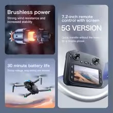 Drone SX1 MAX - Professional 3-axis Gimbal Stabilizer Camera with 5G WiFi GPS And 8K RC Equipped Screen Shared Multiple Displays on MP