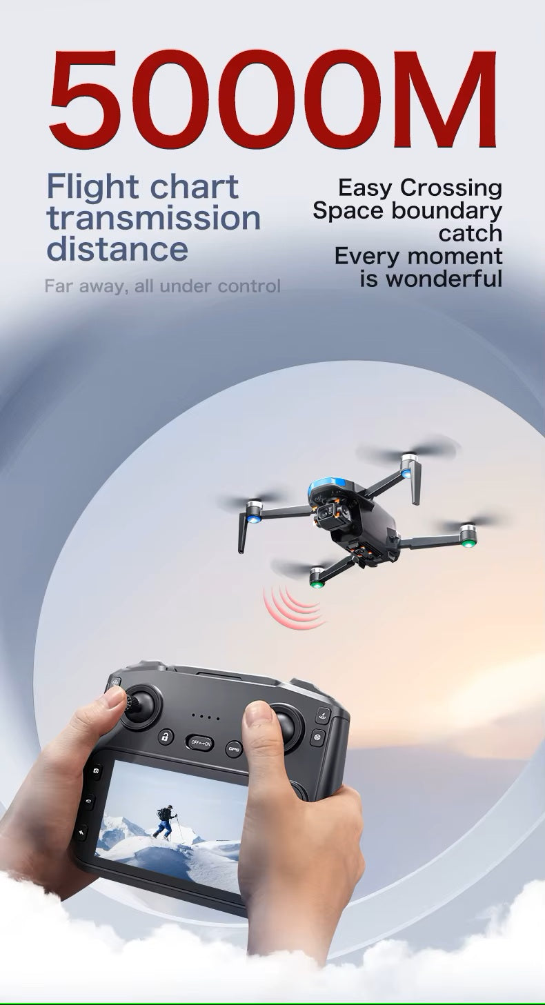 Drone SX1 MAX - Professional 3-axis Gimbal Stabilizer Camera with 5G WiFi GPS And 8K RC Equipped Screen Shared Multiple Displays on MP