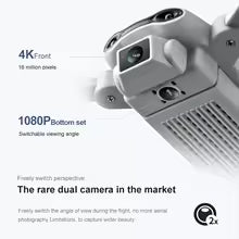 4DRC V9 Mini Drone with 4K HD Camera WiFi FPV RC Drones Air Pressure Altitude Hold Foldable Quadcopter Dron Gift Toys Gray