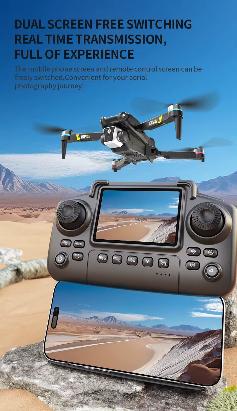 Professinal K13MAX RC Drone 8K HD Cameras WIFI FPV Height Hold Gesture Photography Foldable Quadcopter Screen Remote Control Toy
