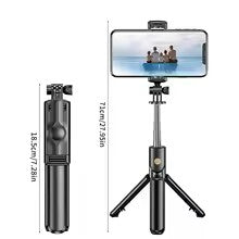 KEELEAD Selfie Stick Tripod with Fill Light Wireless Bluetooth, 45.66 Inch Bracket, Portable Tripod for iPhone 14/13 Smartphone