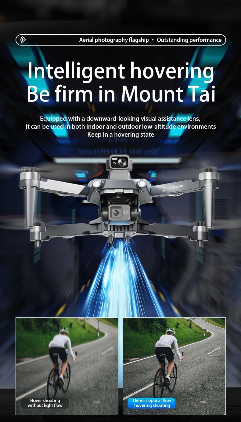 L600 PRO Max GPS Drone 8K Profesional HD Camera 3-axis gimbal Aerial Photography Obstacle Avoidance Upgrade Screen FPV Drone 5KM