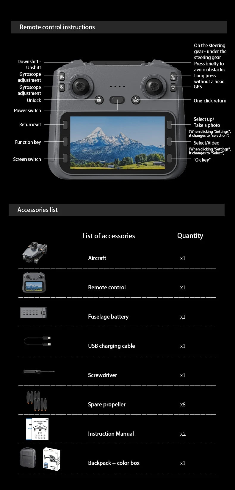 L600 PRO Max GPS Drone 8K Profesional HD Camera 3-axis gimbal Aerial Photography Obstacle Avoidance Upgrade Screen FPV Drone 5KM