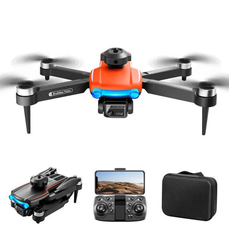 KDiRC K102 MAX WiFi FPV with Dual HD Camera 360° Obstacle Avoidance Optical Flow Positioning LED Brushless Foldable RC Drone Quadcopter RTF - Black Two Batteries