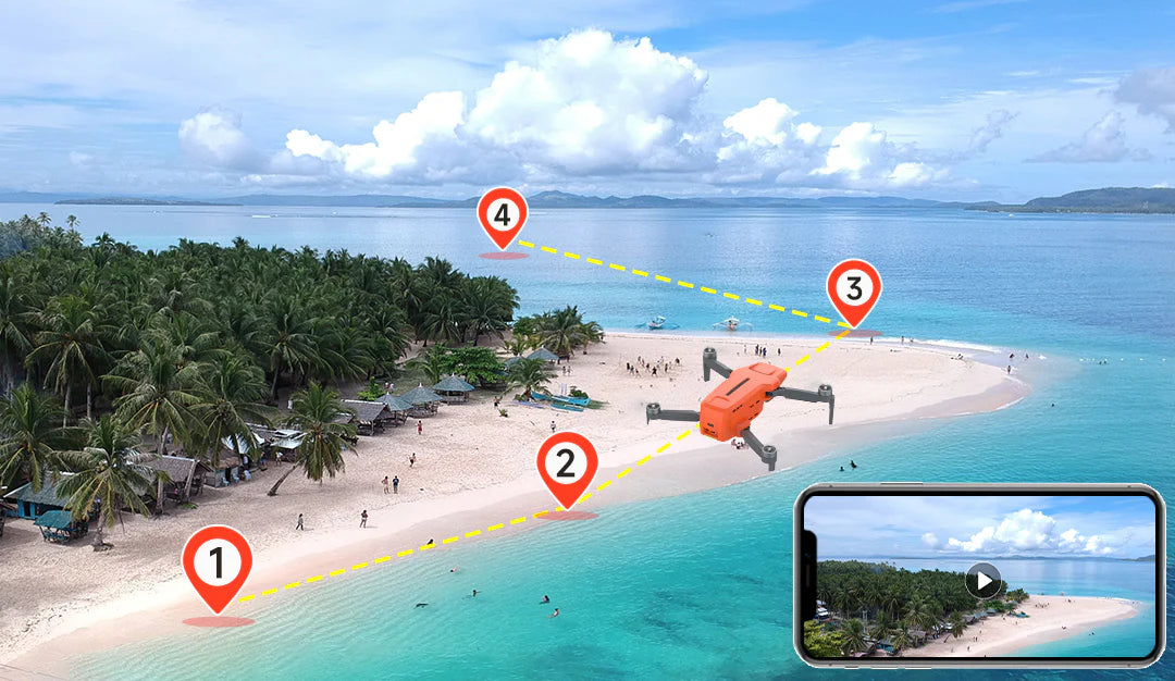 FIMI Mini 3 Drone, 250g Lightweight, 4K/30fps Video,  3-Axis Gimbal, 9km Range, Orange, night vision function, 1 Inteligent Flight Battery