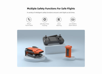 FIMI Mini 3 SE Drone, 250g Lightweight, 4K/30fps Video,  3-Axis Gimbal, 9km Range, Orange, 3 Inteligent Flight Battery