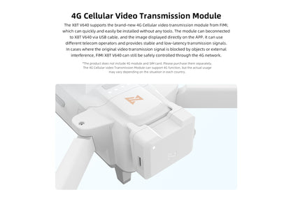 Drone FIMI X8T V640 - 4K Drone Lnfrared Thermal Imaging Lens 3-Camera gimbal system RokLink 5.0 20KM Transmission GPS - TX20 Remote Control