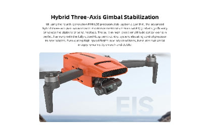 FIMI Mini 3 SE Drone, 250g Lightweight, 4K/30fps Video,  3-Axis Gimbal, 9km Range, Orange, 2 Inteligent Flight Battery