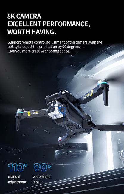 Professinal K13MAX RC Drone 8K HD Cameras WIFI FPV Height Hold Gesture Photography Foldable Quadcopter Screen Remote Control Toy