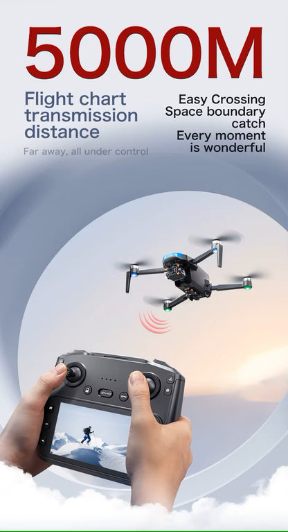 Drone SX1 MAX - Professional 3-axis Gimbal Stabilizer Camera with 5G WiFi GPS And 8K RC Equipped Screen Shared Multiple Displays on MP