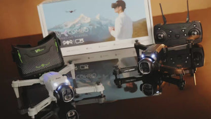 H20 - E4 Drone Remote Control Optical Flow Hovering HD Dual Camera Aircraft New Children's Toy Aircraft Fixed Height Quadcopter