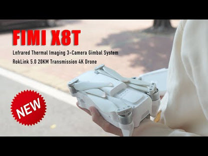 Drone FIMI X8T V640 - 4K Drone Lnfrared Thermal Imaging Lens 3-Camera gimbal system RokLink 5.0 20KM Transmission GPS - TX20 Remote Control